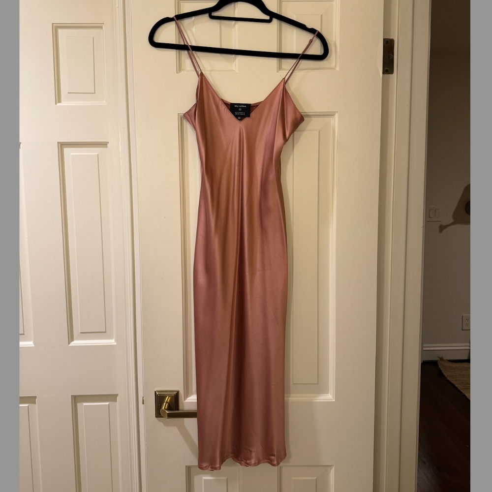 Nili Lotan rose midi slipdress